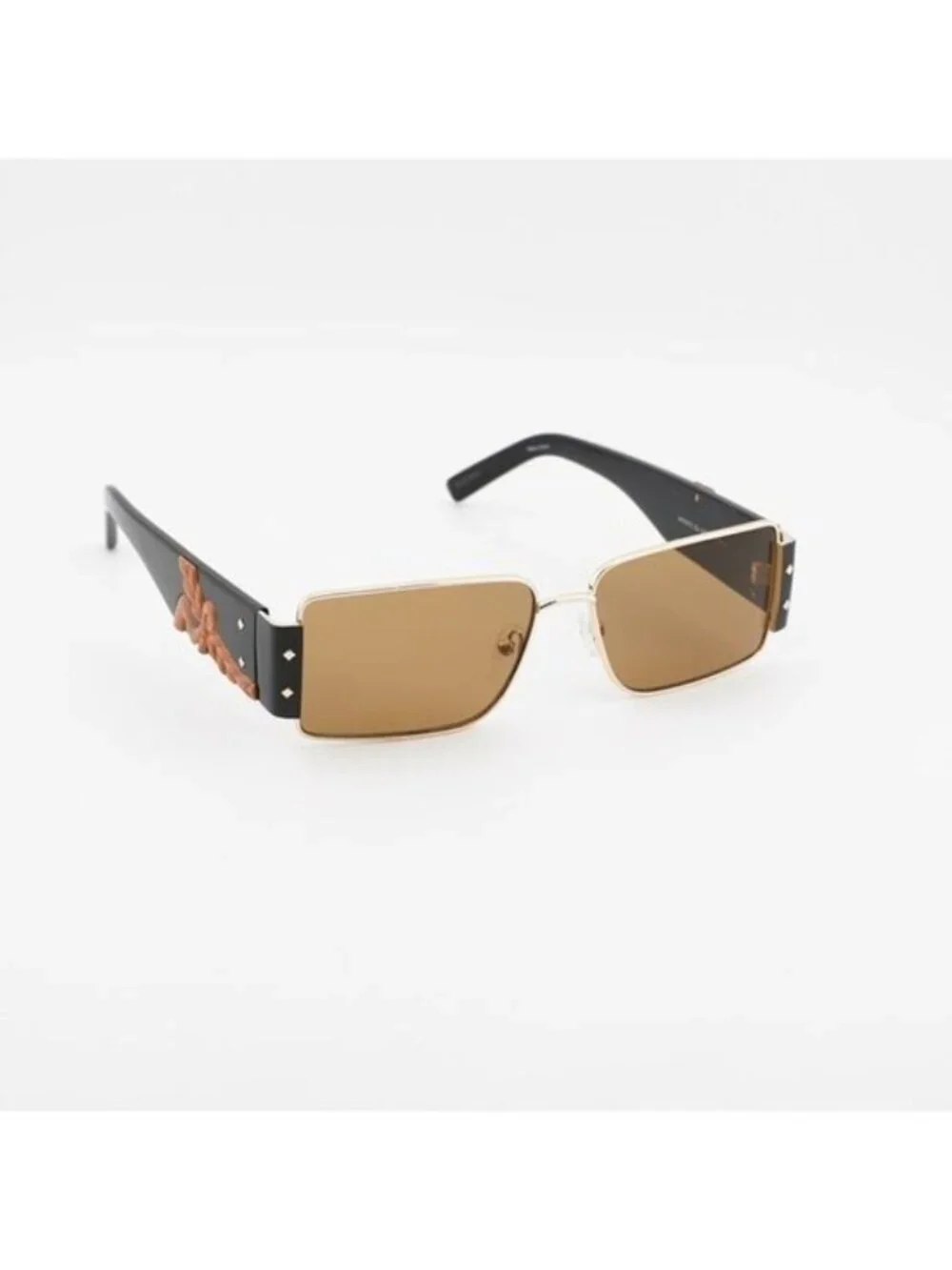 MCM MW0012 32J Sunglasses Gold Rectangle Frame, Roviex Lenses